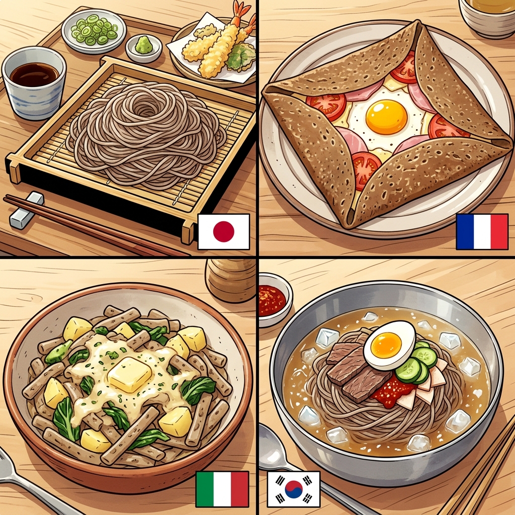 Buckwheat dishes from around the world compared
