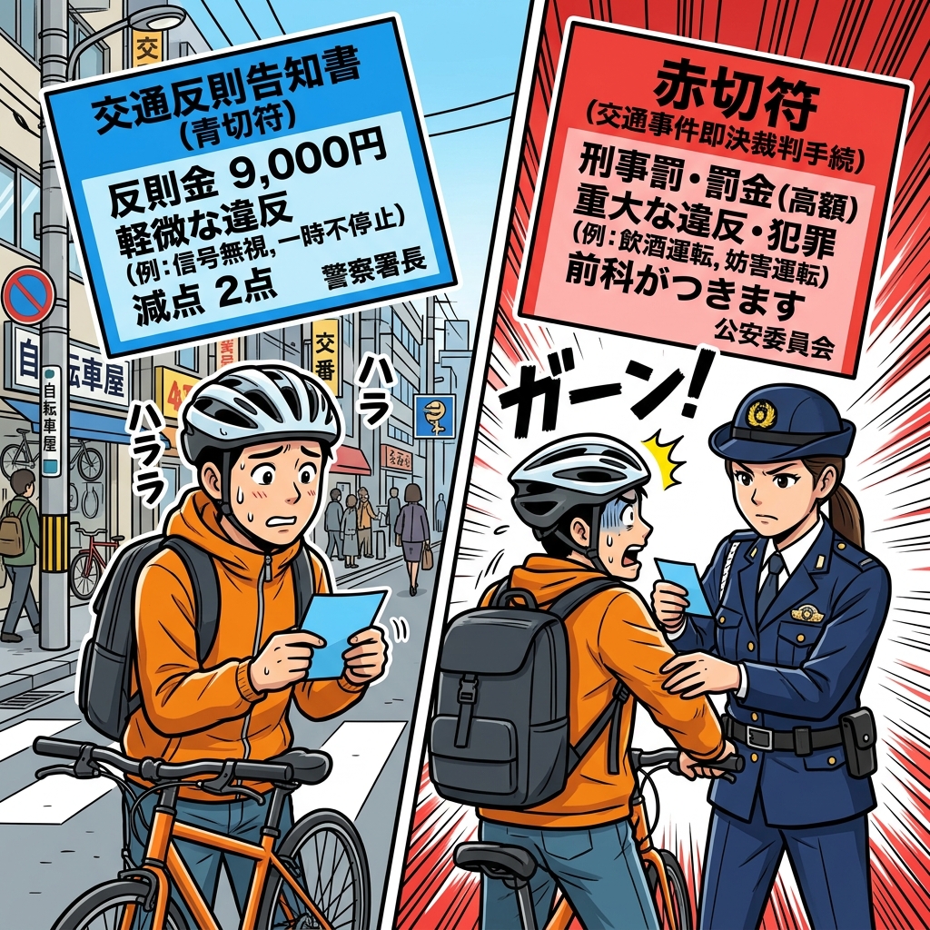 Blue Ticket vs Red Ticket Japan bicycle