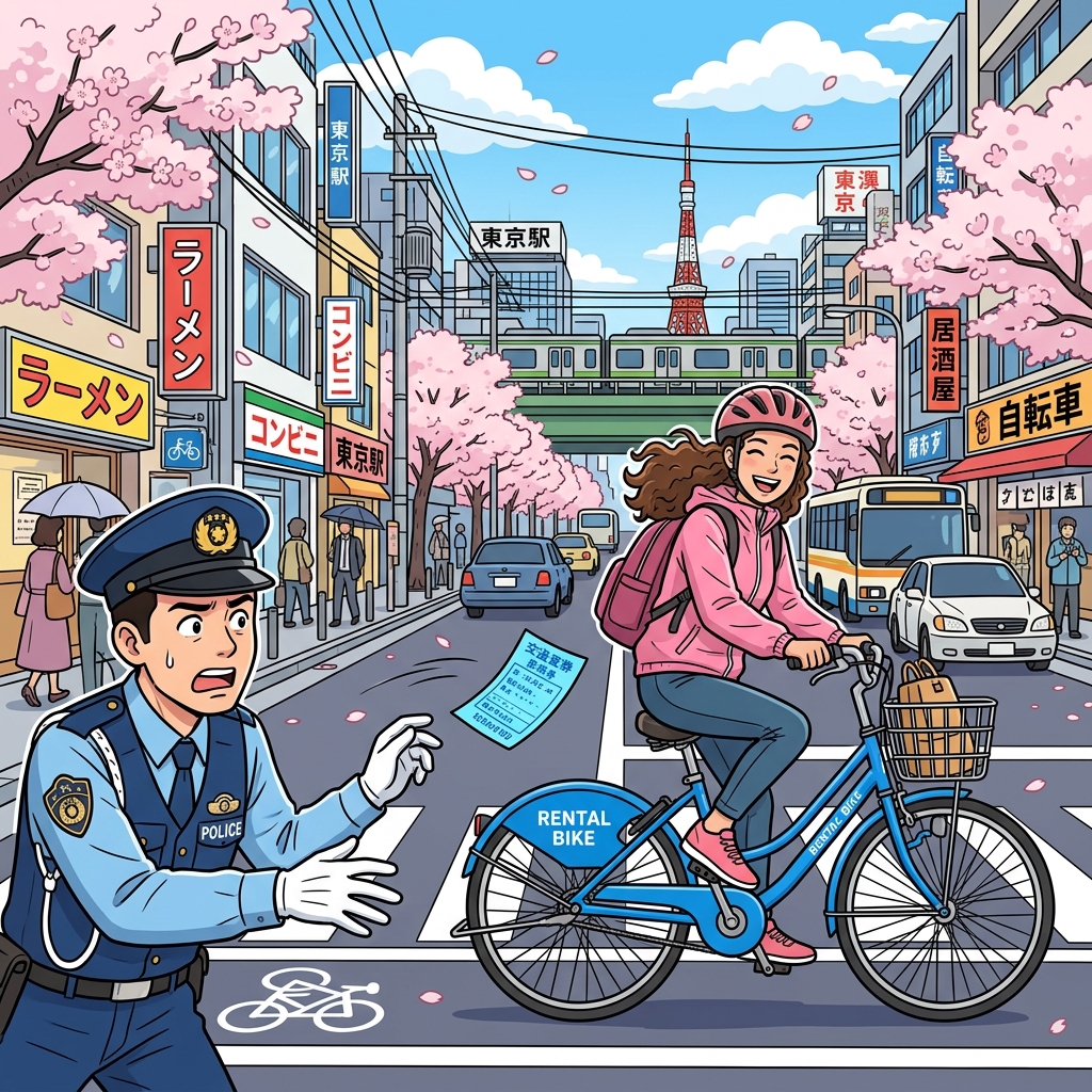 Japan Bicycle Rules 2026 – Tourist cycling in Tokyo with Blue Ticket