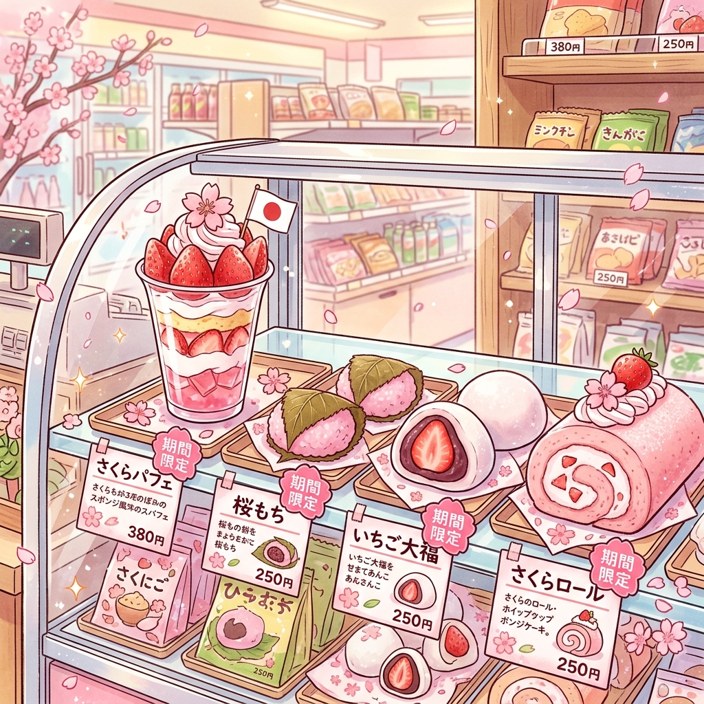 Spring limited-edition konbini sweets