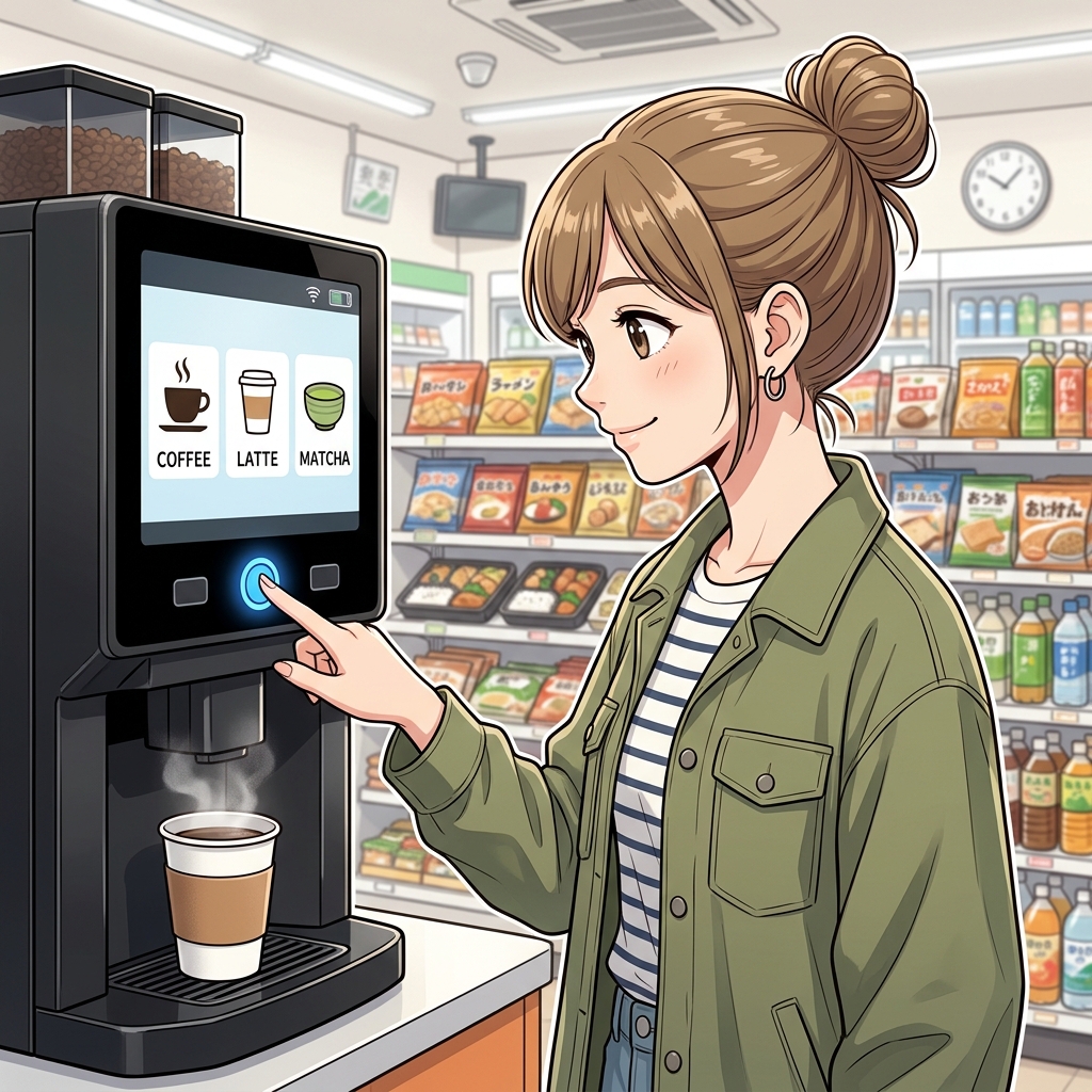 FamilyMart self-serve coffee machine