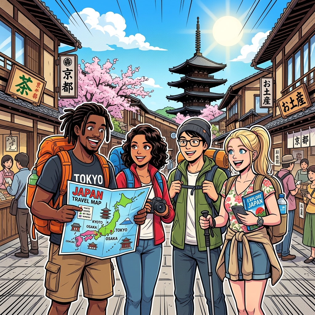 A reassured tourist using free Wi-Fi and the Safety Tips app